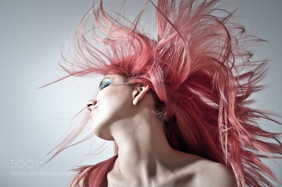 Nikon D90 sample photo. Hair photography
