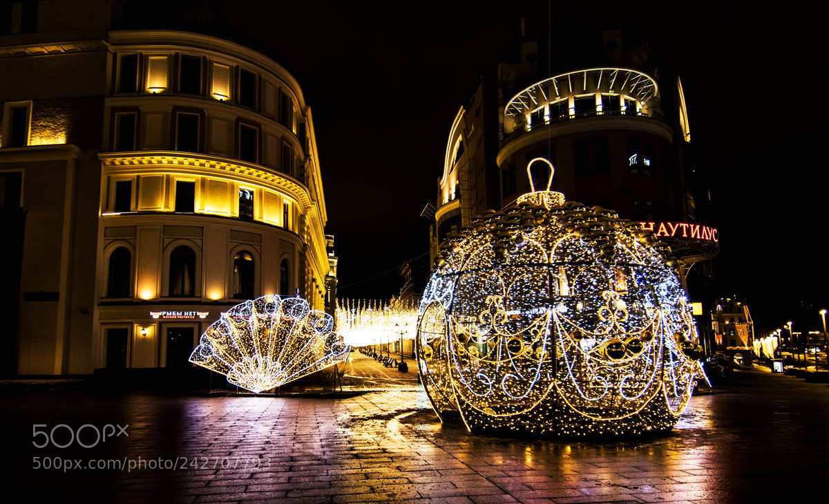 Nikon D500 sample photo. Moscow winter lights photography