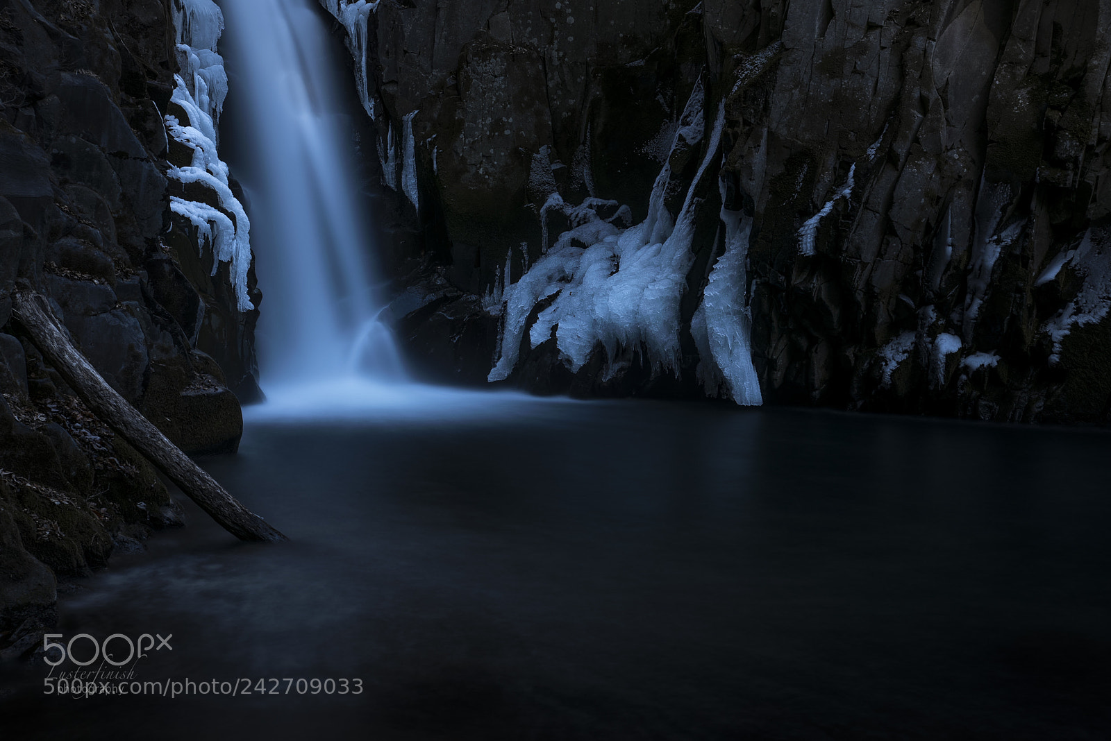 Nikon D810 sample photo. Darkside of waterfall photography