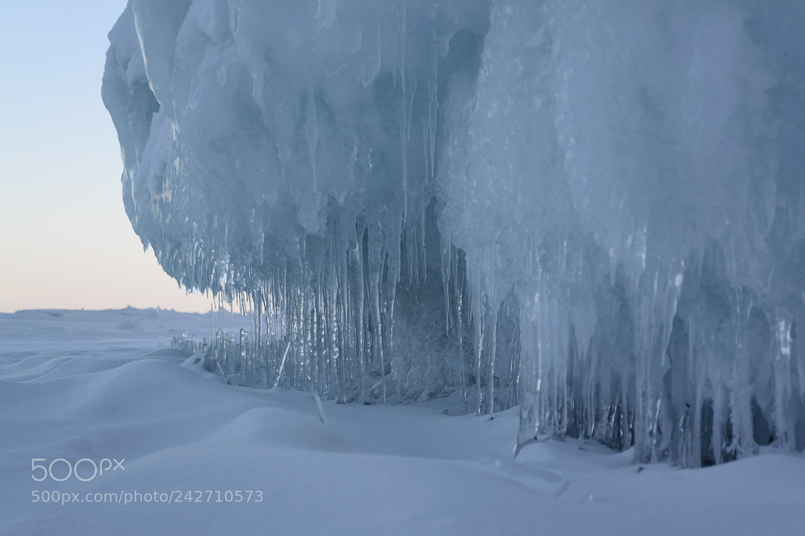 Nikon D3100 sample photo. Icicles at lake baikal photography
