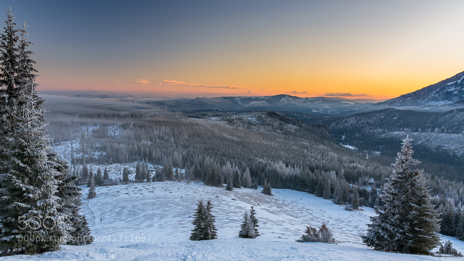 Nikon D7100 sample photo. Winter landscape at sunrise photography
