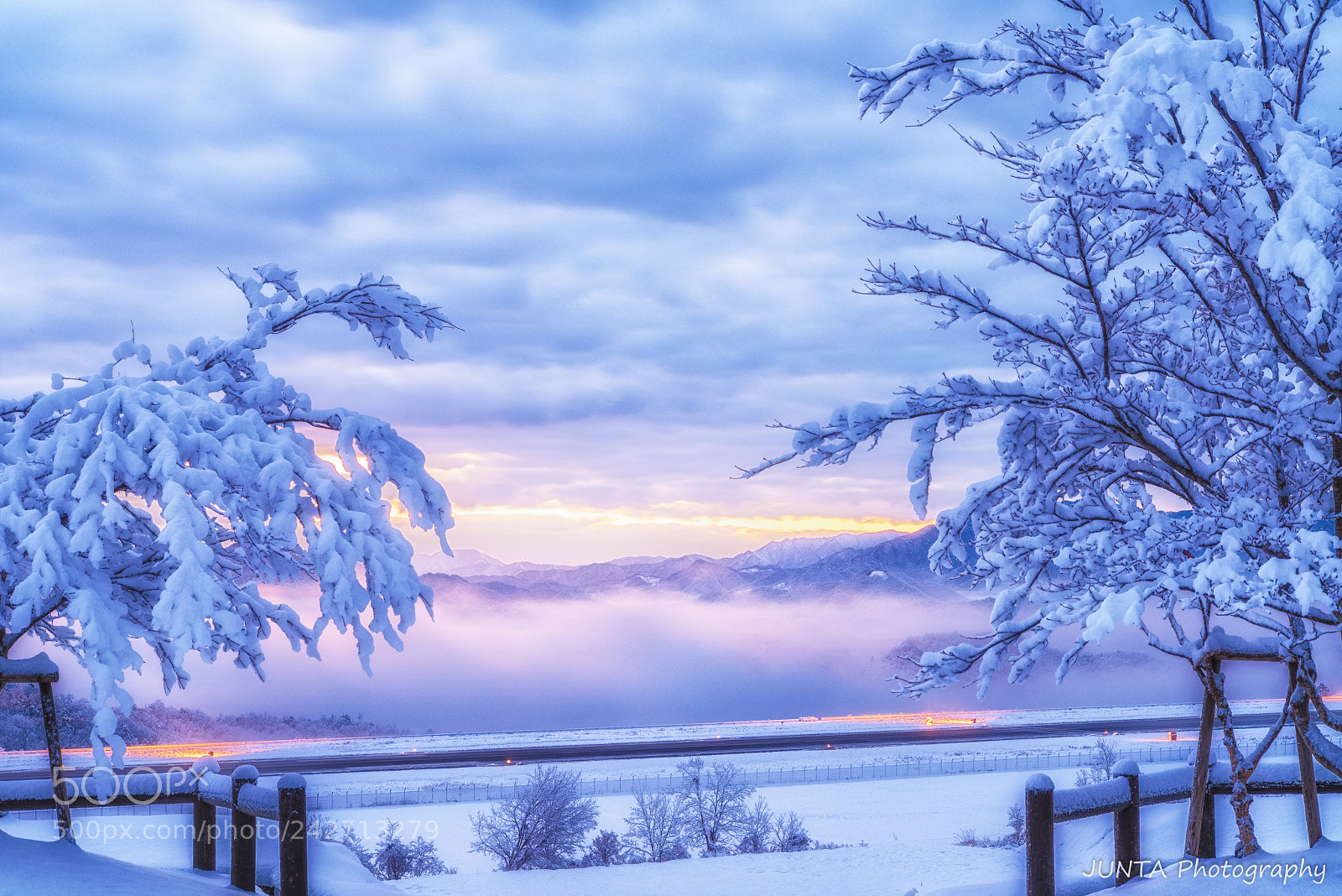 Nikon D810 sample photo. Snow piled dawn photography