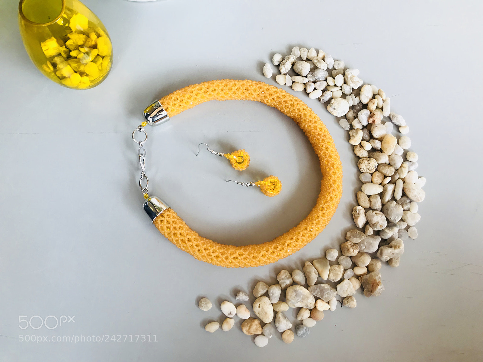Apple iPhone 7 Plus sample photo. Handmade amber yellow necklace photography