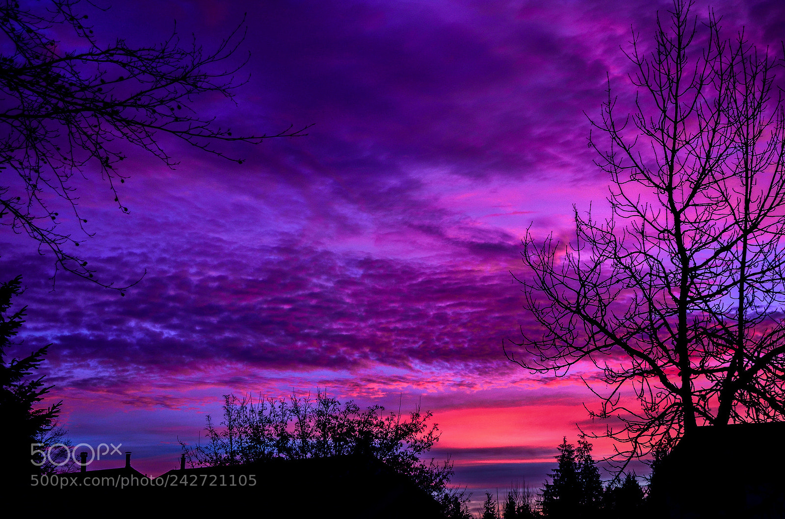 Nikon D5100 sample photo. Purple clouds over home photography