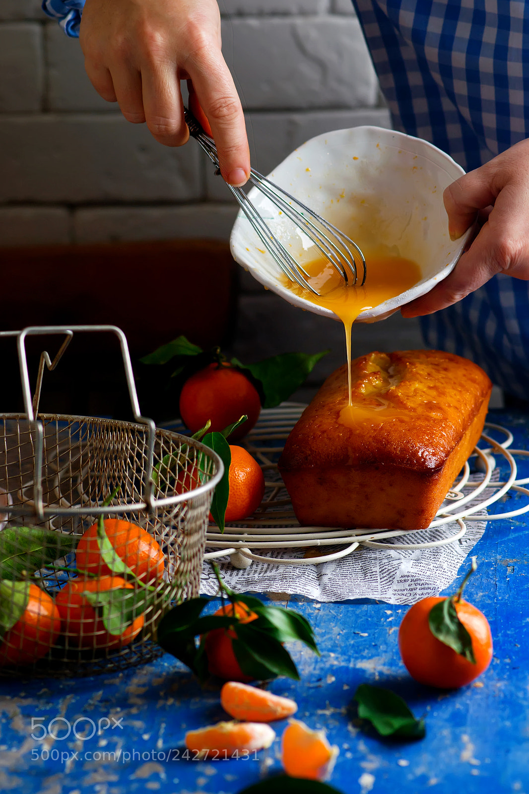 Nikon D3100 sample photo. Tangerine glaze cake photography
