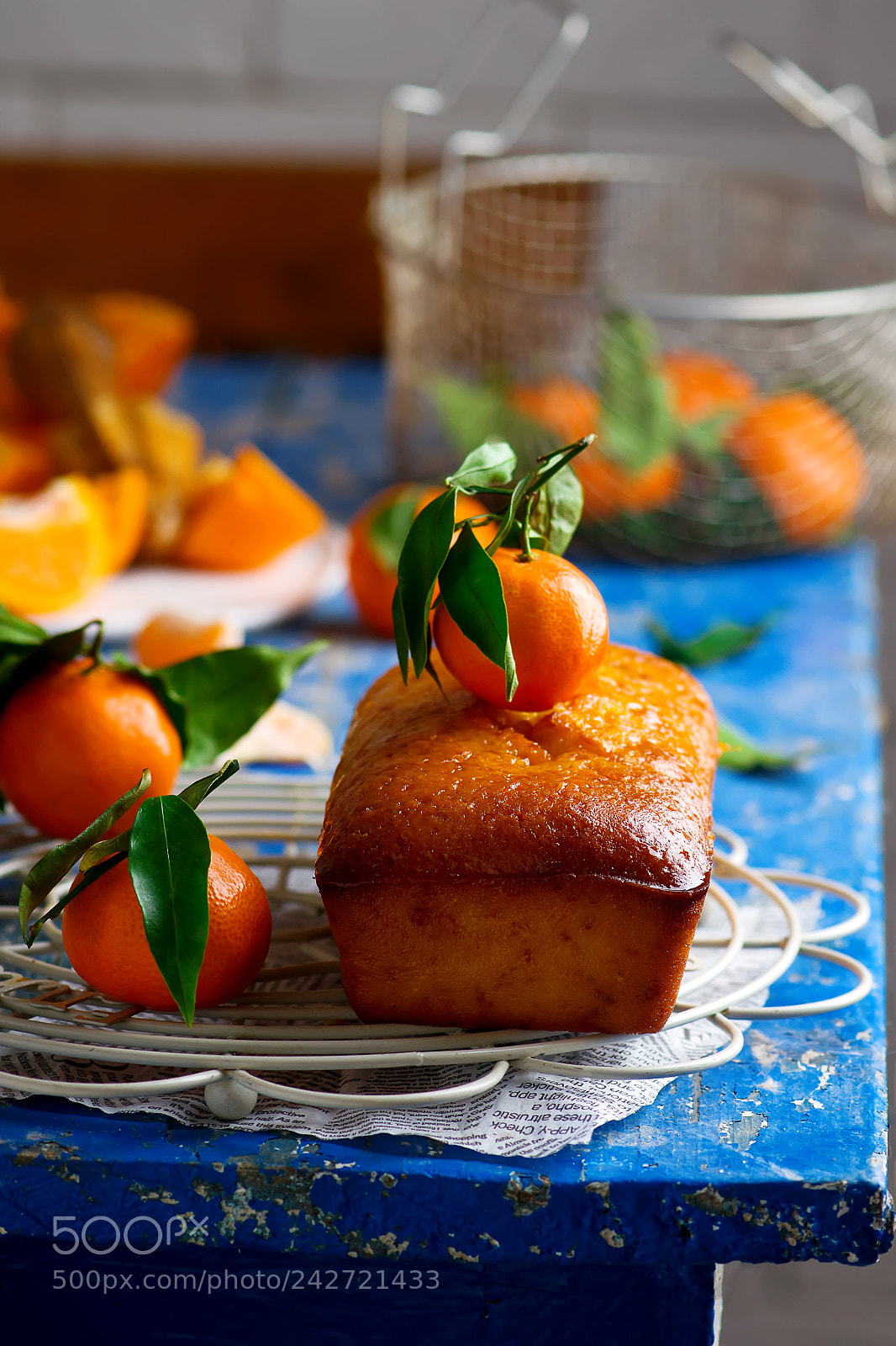 Nikon D3100 sample photo. Tangerine glaze cake photography
