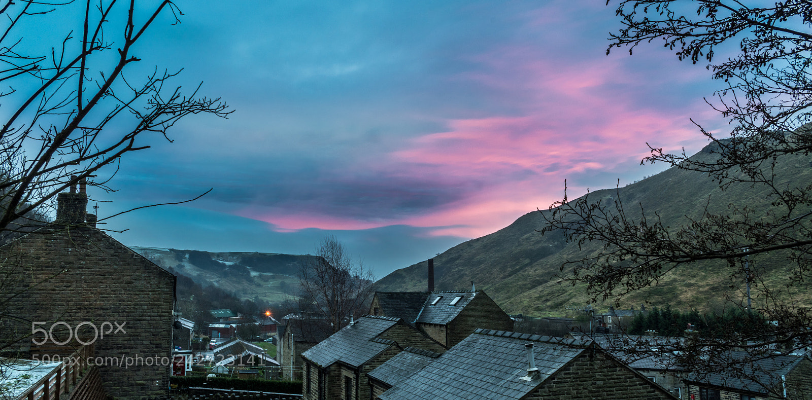 Nikon D5600 sample photo. Moody skies over village photography