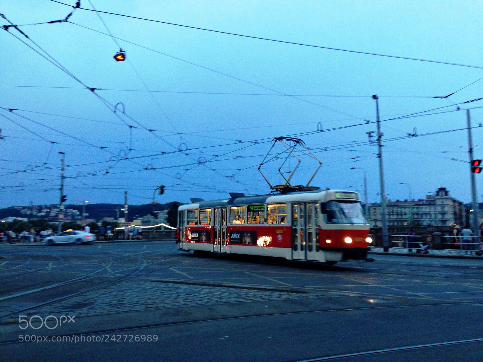 Apple iPhone 5 sample photo. Prague tram photography