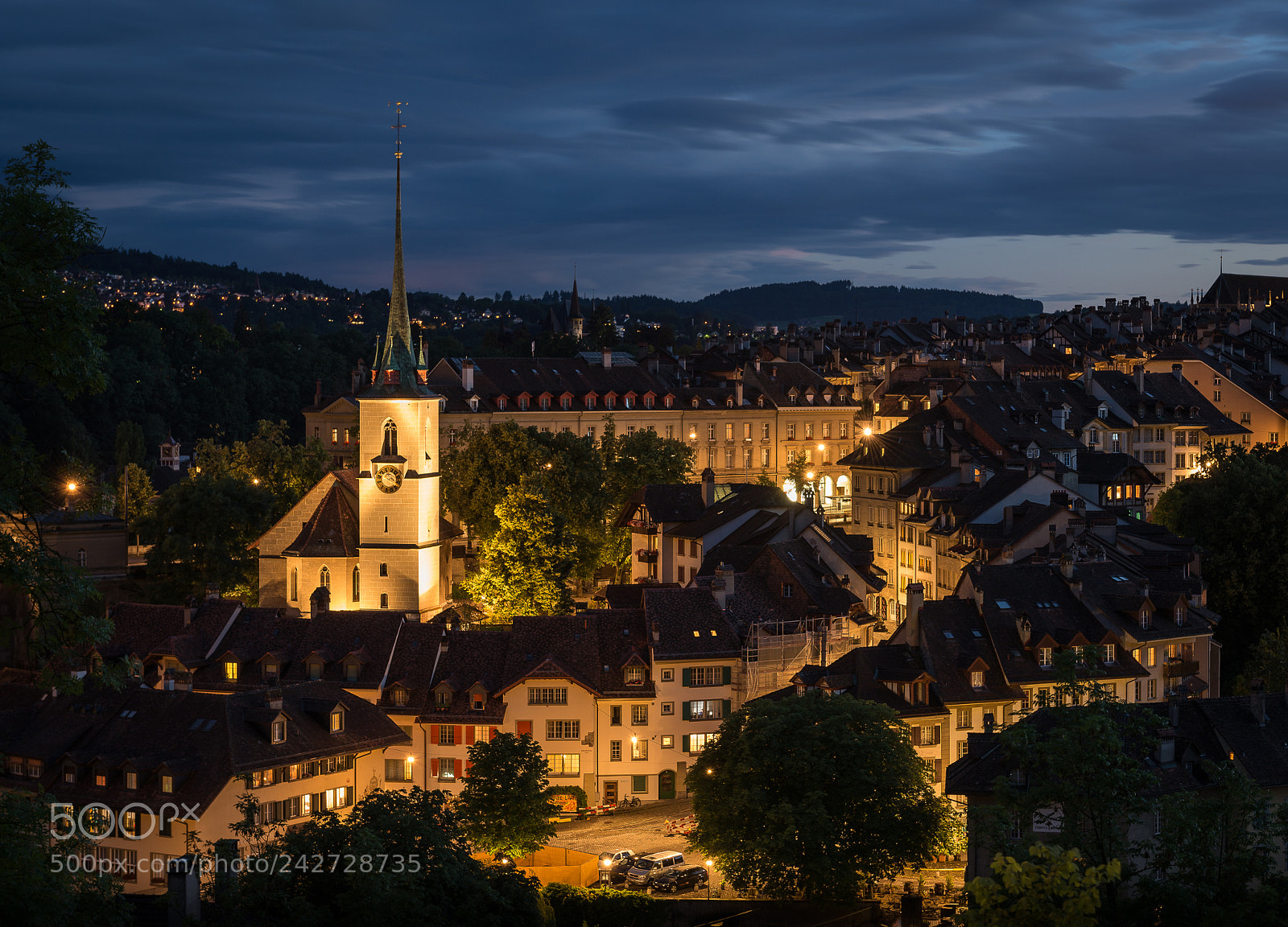 Nikon D610 sample photo. Bern at blue hour photography