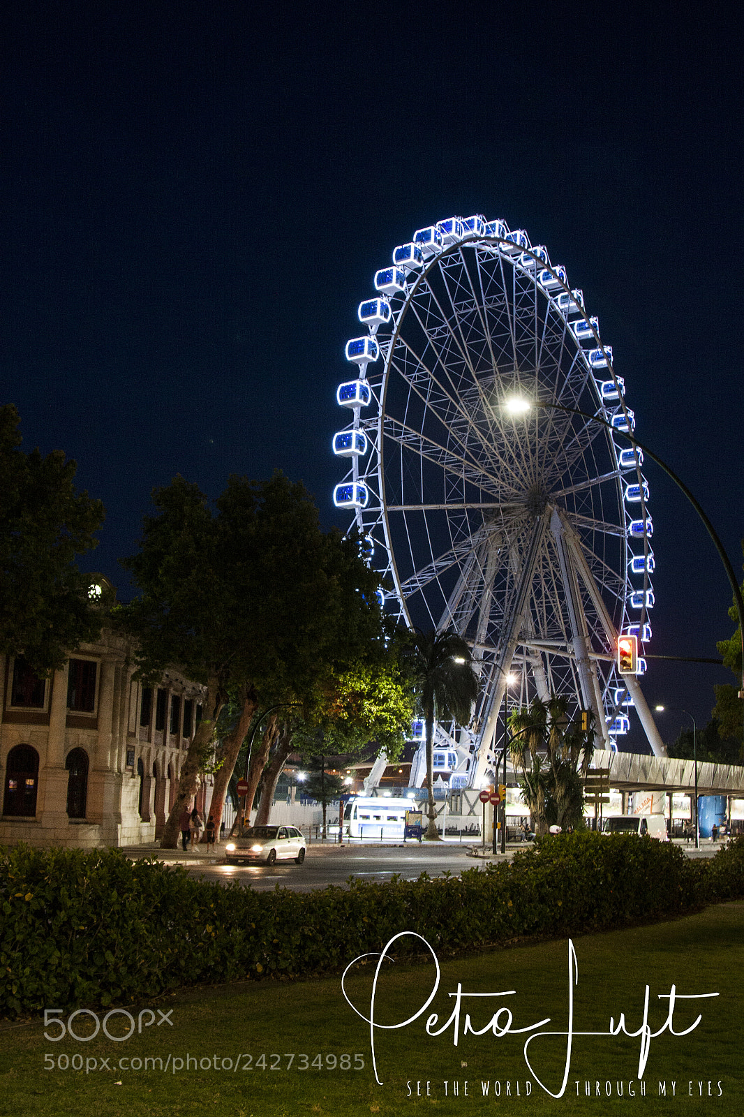 Canon EOS 50D sample photo. Malaga ferris wheel photography