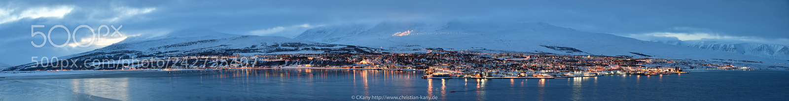 Nikon D7500 sample photo. Akureyri by night photography