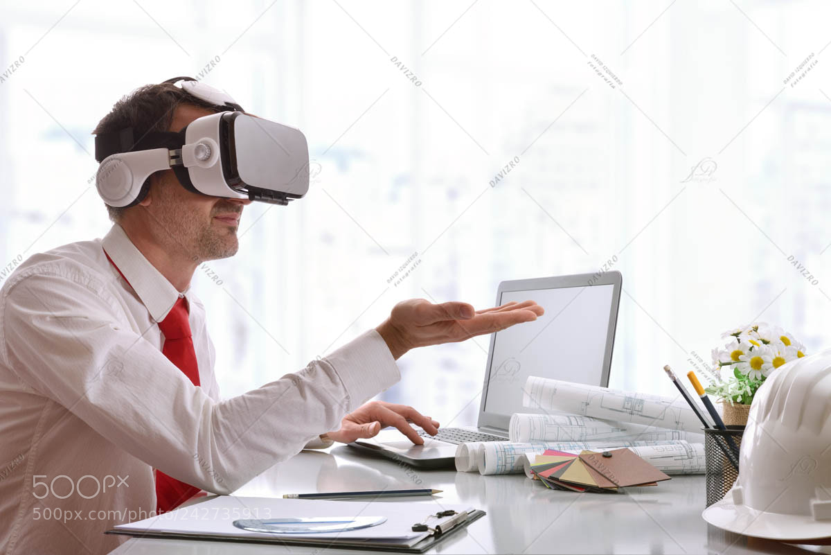 Nikon D810 sample photo. Designer interacting with 3d photography