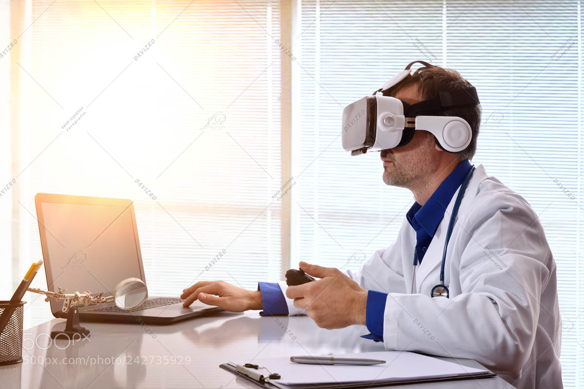 Nikon D810 sample photo. Doctor examining 3d content photography