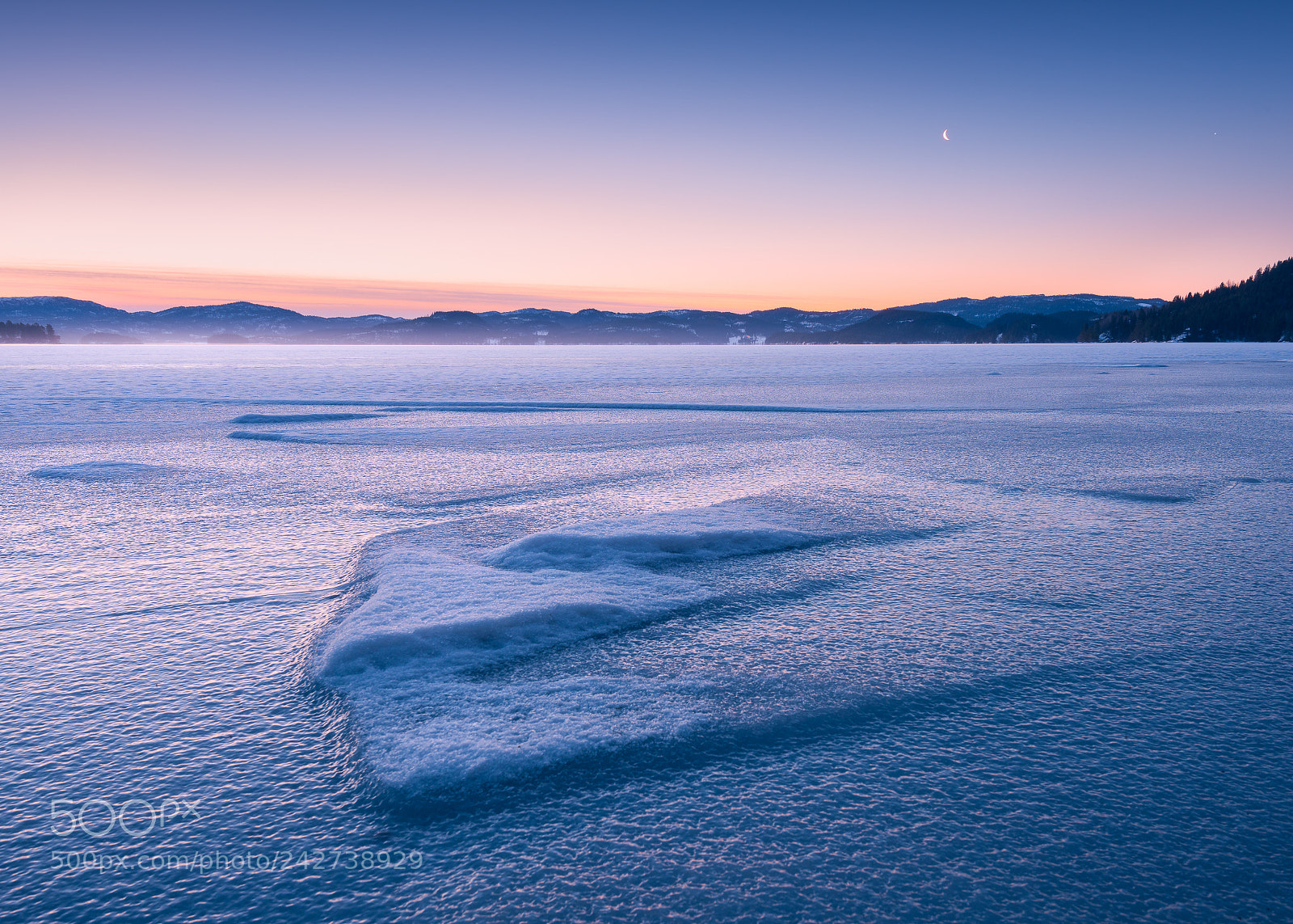 Nikon D810 sample photo. Iceage against the moon photography