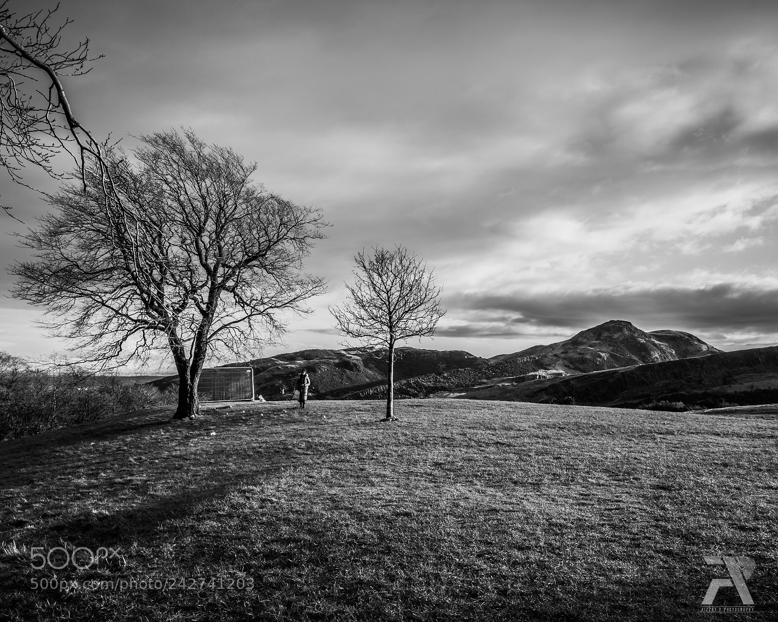 Nikon D7200 sample photo. Black & white arthur's seat photography