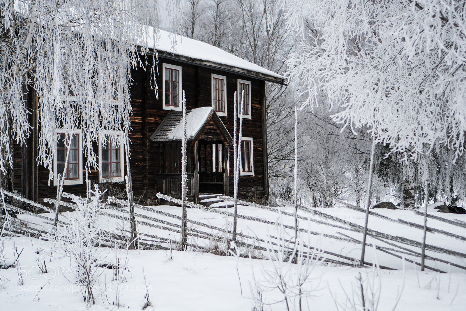 Sony a6300 sample photo. Summer house in winter photography