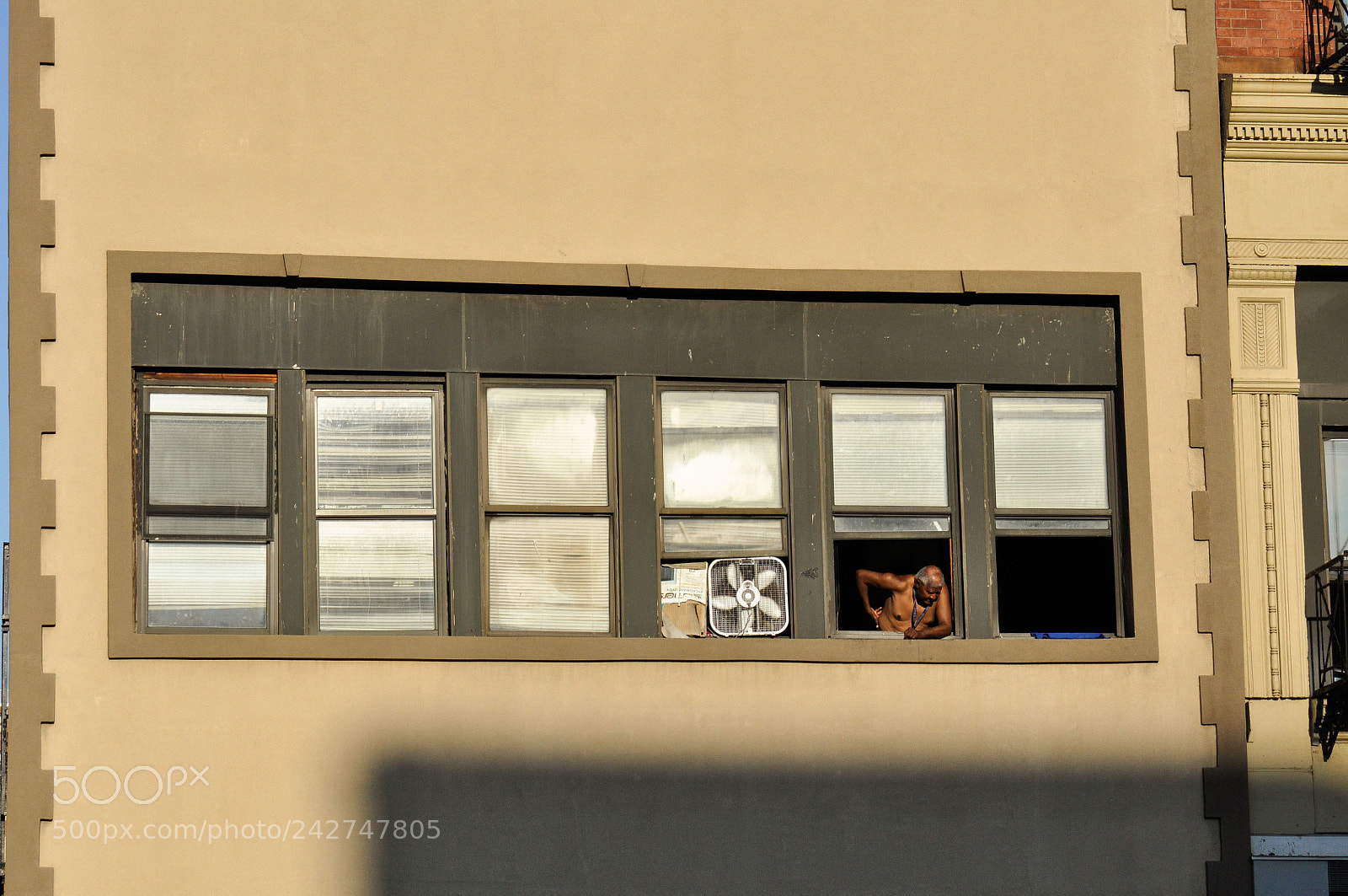 Nikon D90 sample photo. Man in window, 2016 photography
