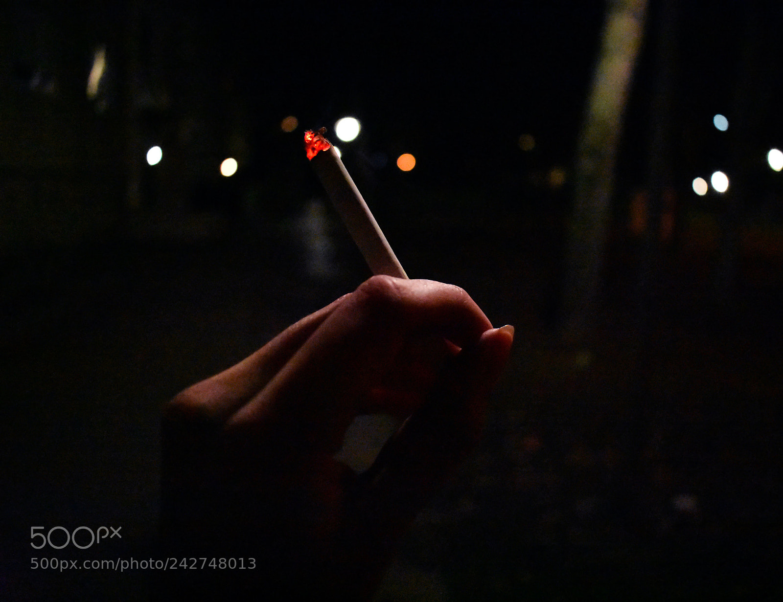 Nikon D3400 sample photo. Smoking in the dark photography
