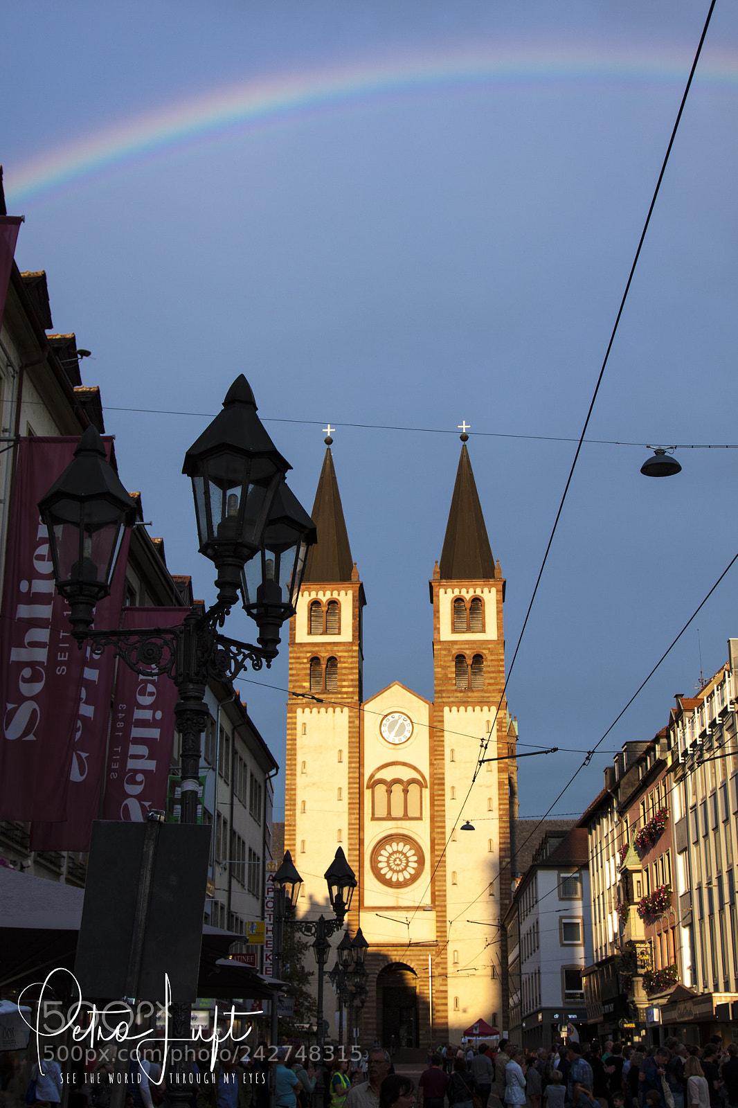 Canon EOS 50D sample photo. Rainbow over wurzburg photography