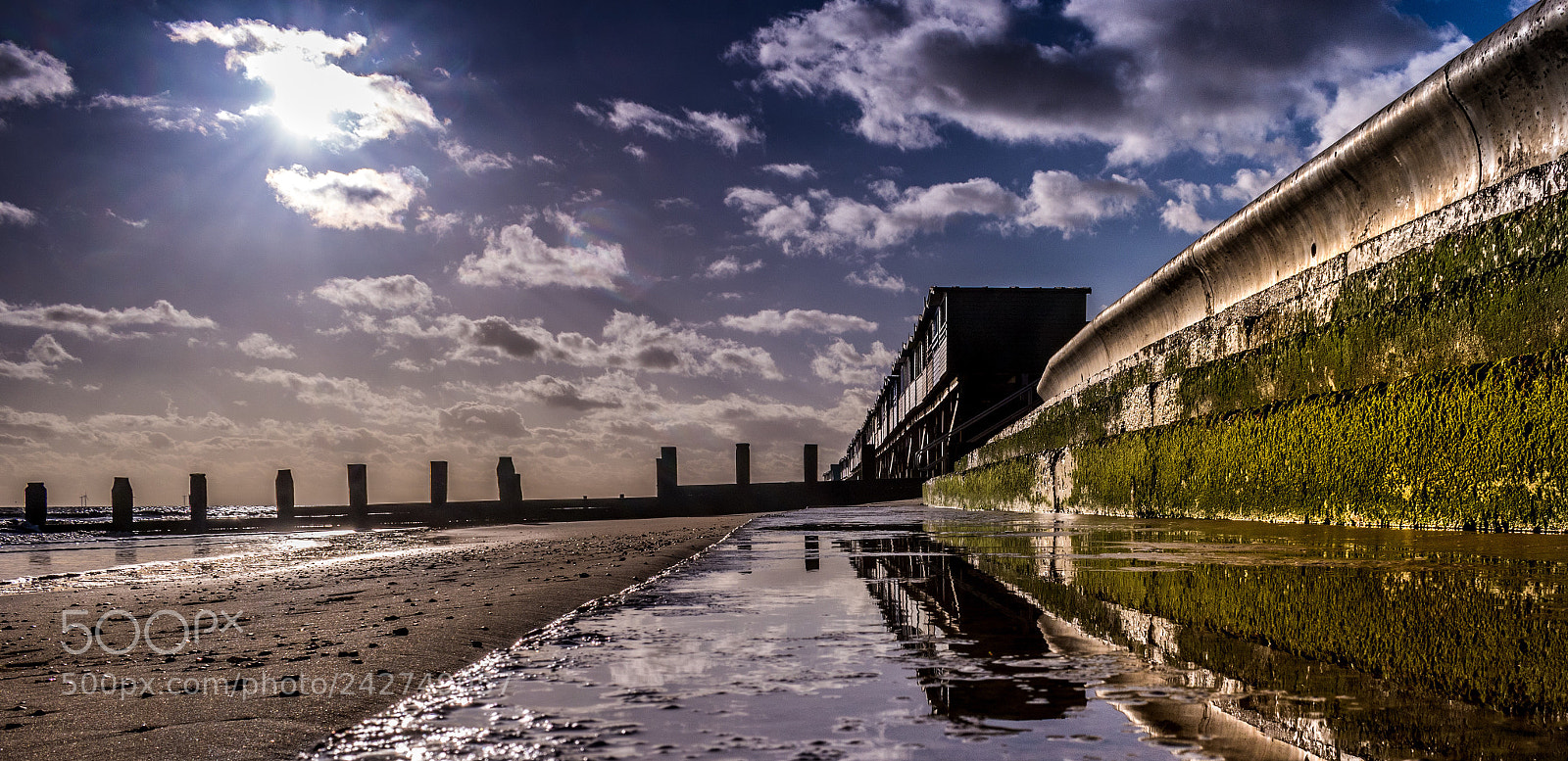 Nikon D5500 sample photo. Beach hut reflections at photography