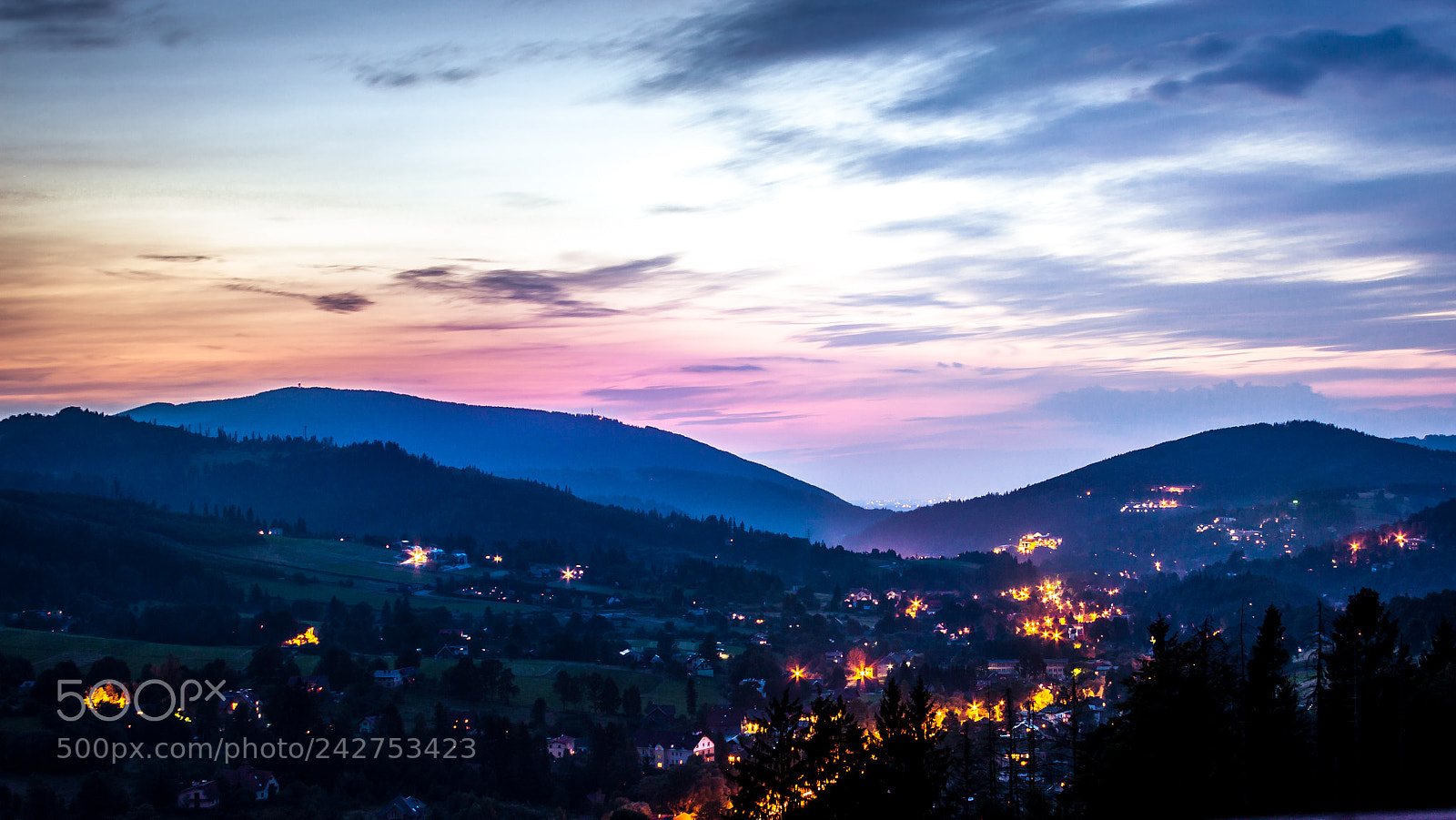 Canon EOS 50D sample photo. Sunset over mountains photography