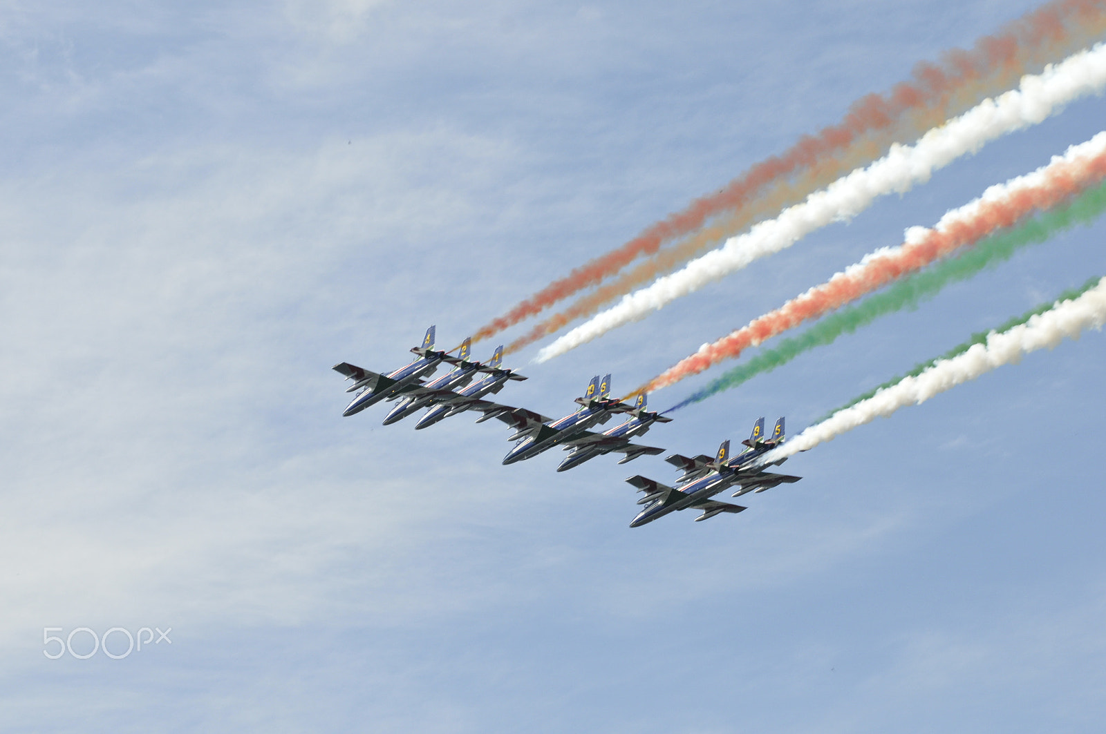 Nikon D300S + Nikon AF-Nikkor 80-200mm F2.8D ED sample photo. Freccie tricolori photography