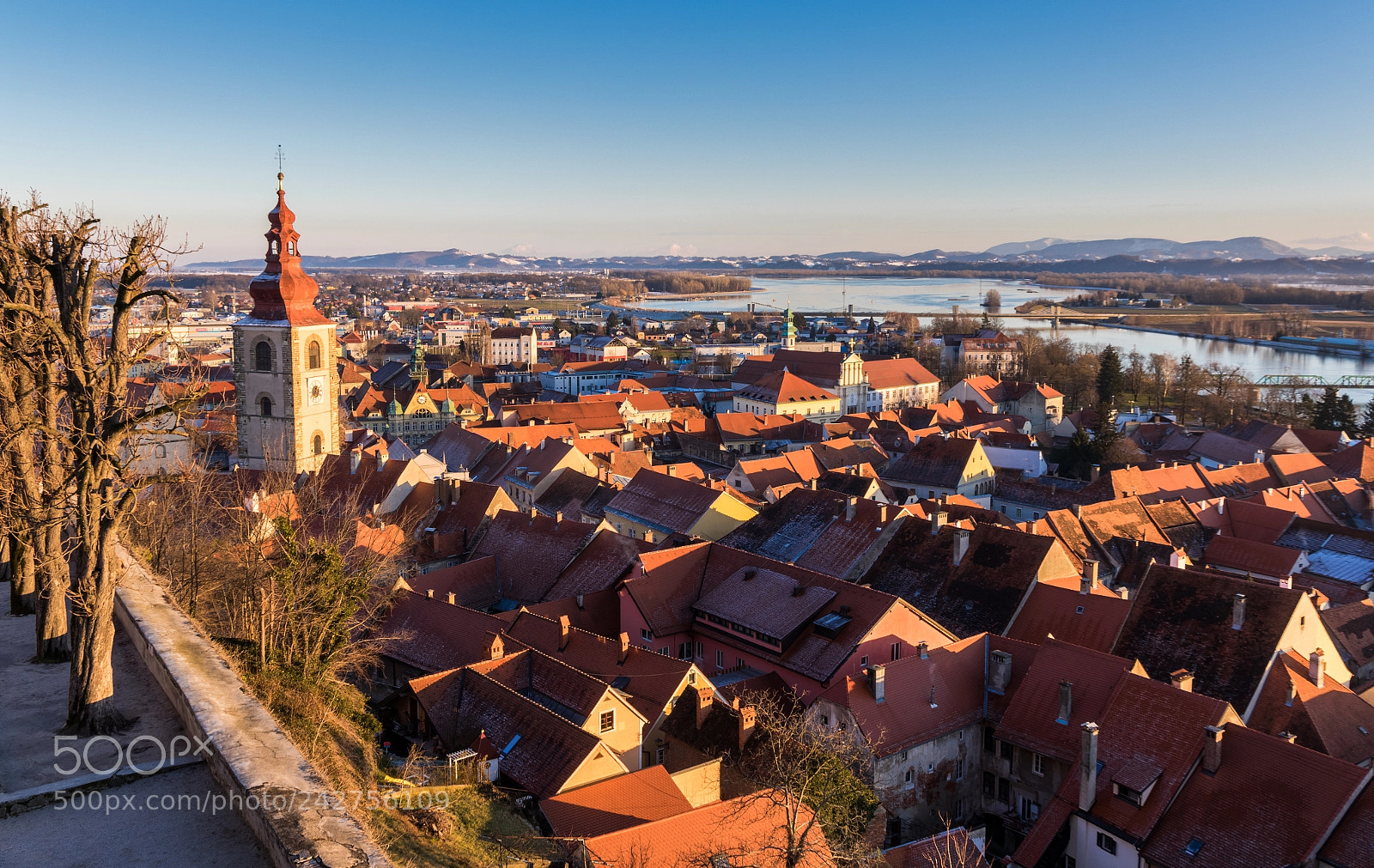 Canon EOS 7D Mark II sample photo. Winter sunset in ptuj photography