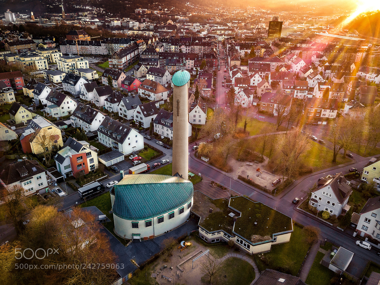 DJI FC220 sample photo. Markuskirche from heaven above photography