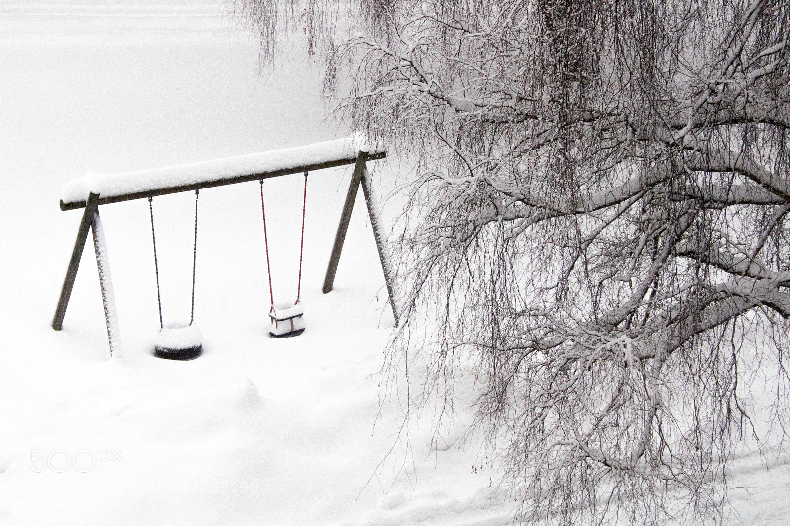 Canon EOS 750D (EOS Rebel T6i / EOS Kiss X8i) sample photo. Snowy swing photography