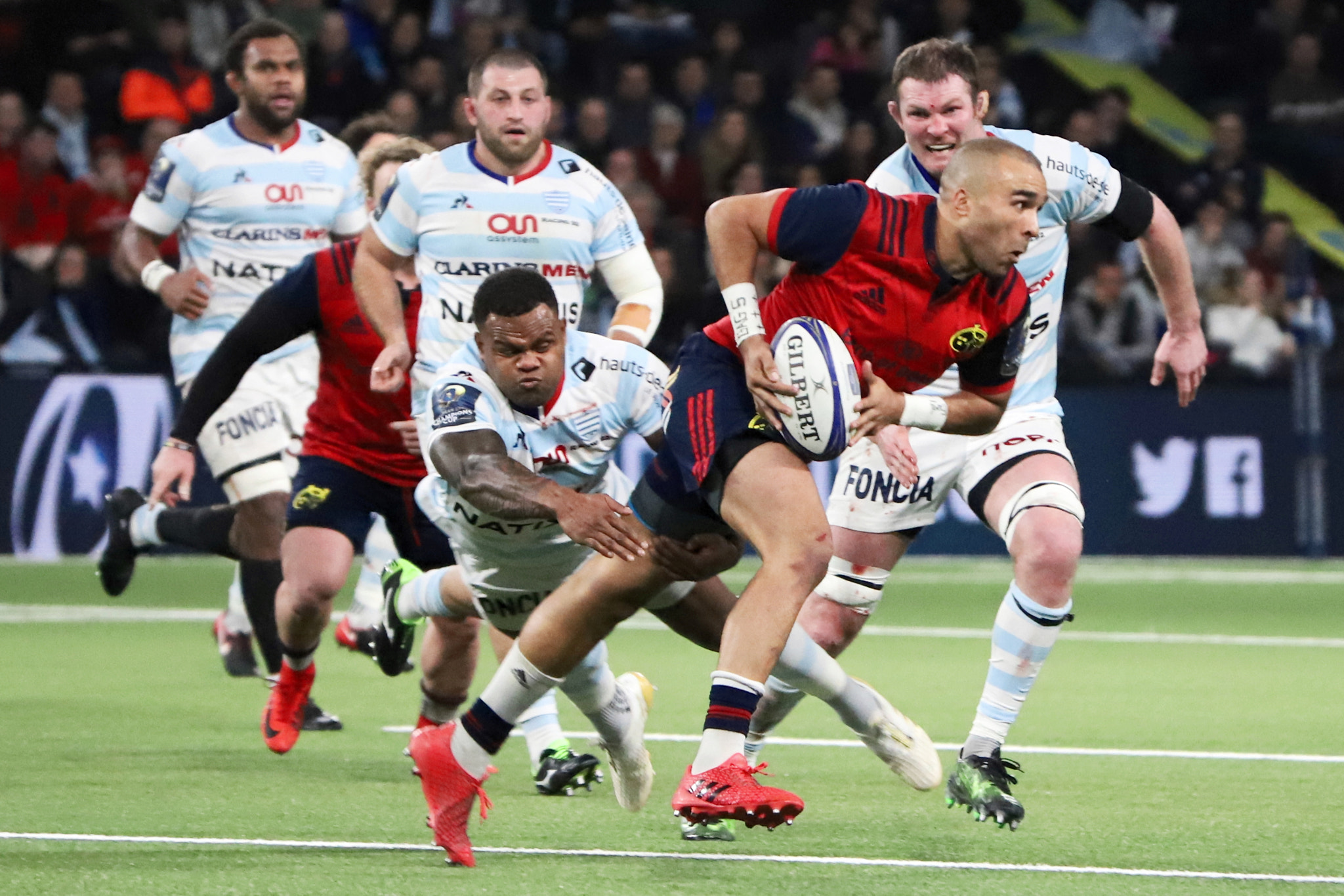 Canon EOS 6D Mark II + Canon EF 70-300 F4-5.6 IS II USM sample photo. Racing92 vs munster photography