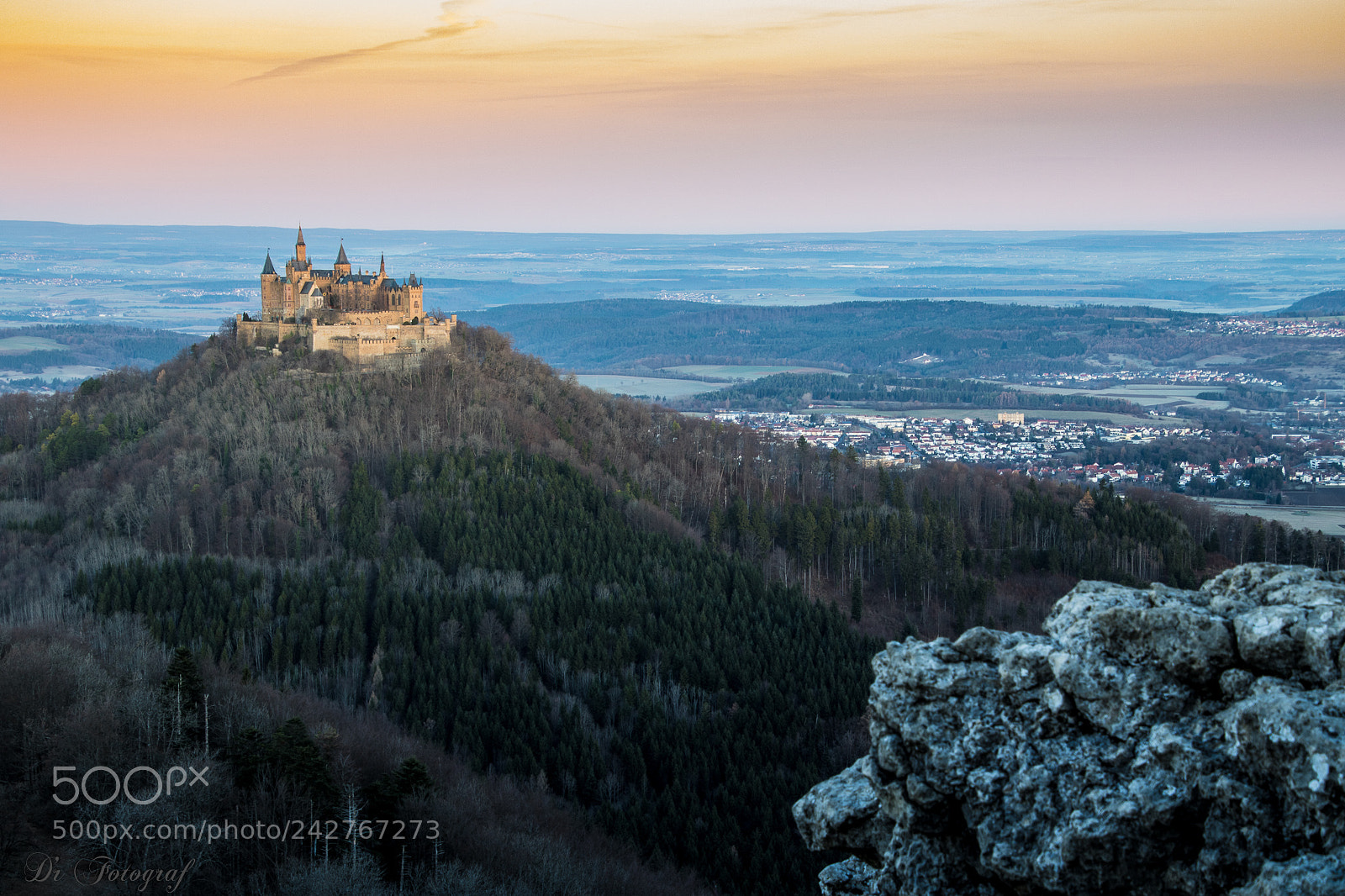 Canon EOS 7D Mark II sample photo. Sunrise at hohenzollern castle photography