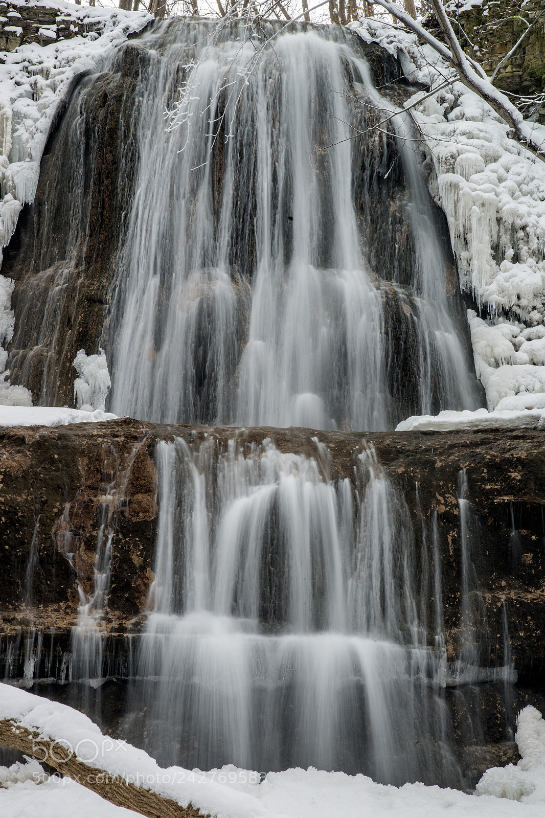 Nikon D800 sample photo. Winter waterfalls photography