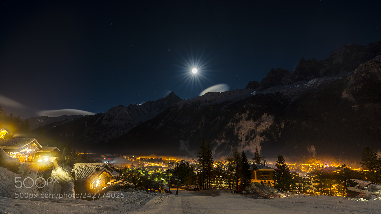 Sony a7R III sample photo. Chamonix´s night photography