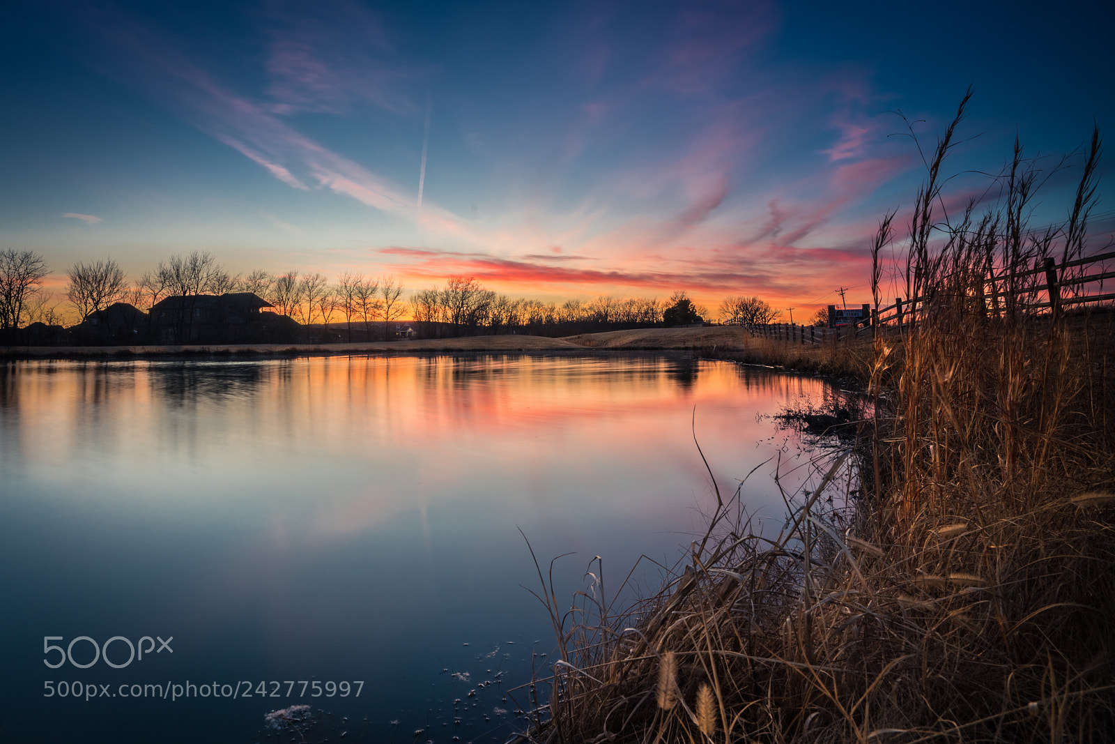 Sony a7R III sample photo. Neighborhood pond at sunset photography