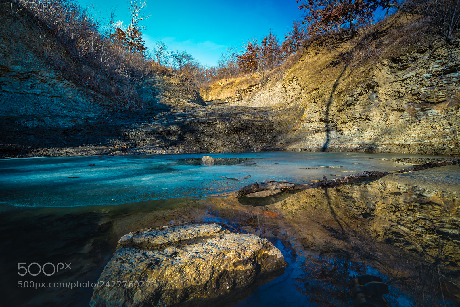 Sony a7R III sample photo. Frozen natural pool photography