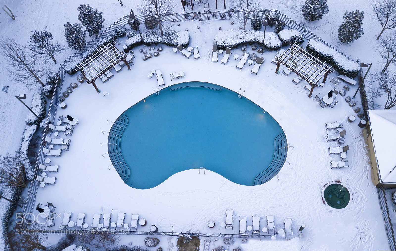 DJI FC220 sample photo. Swimming pool covered in photography