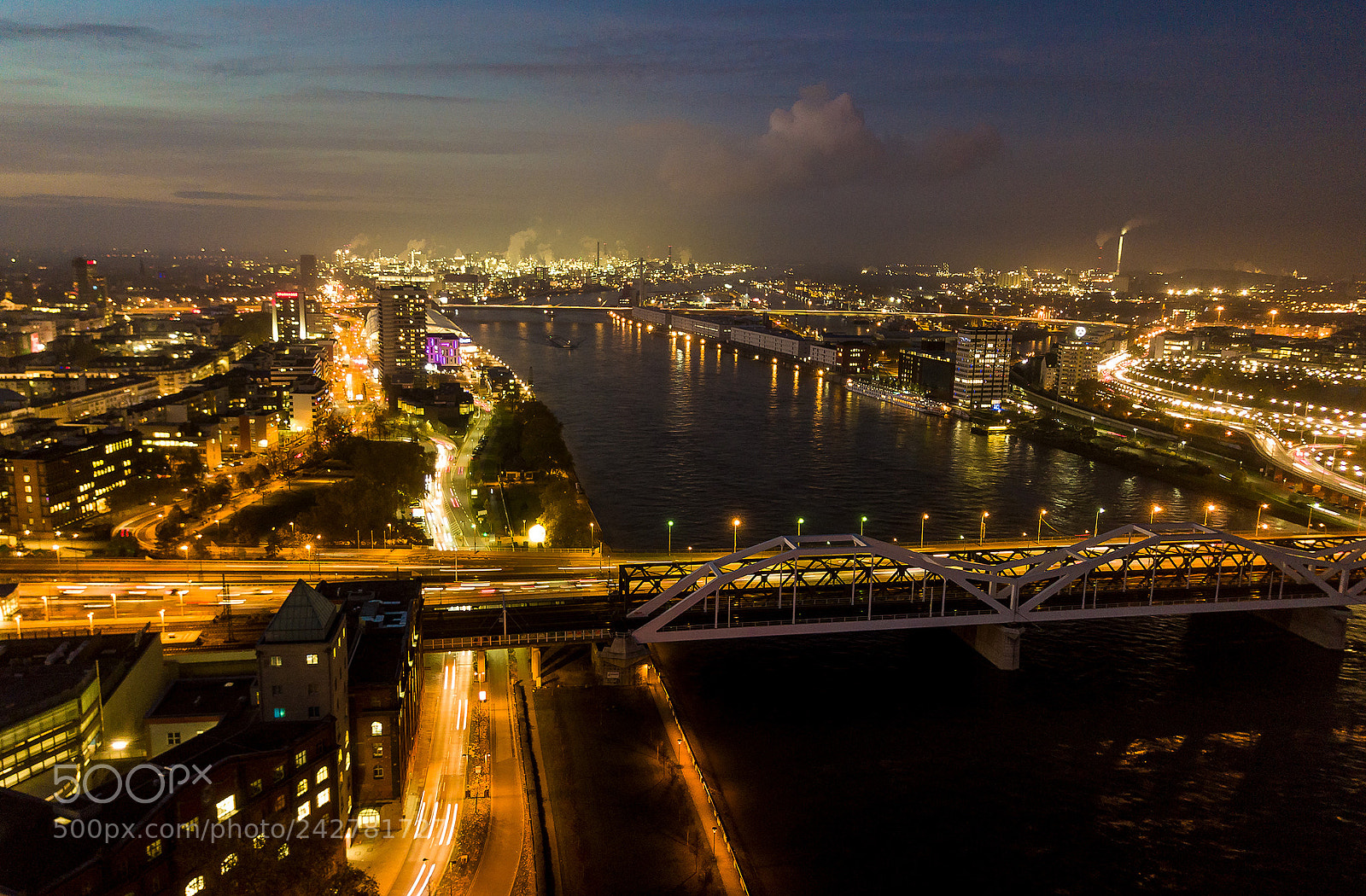 DJI FC220 sample photo. Nightfall photography