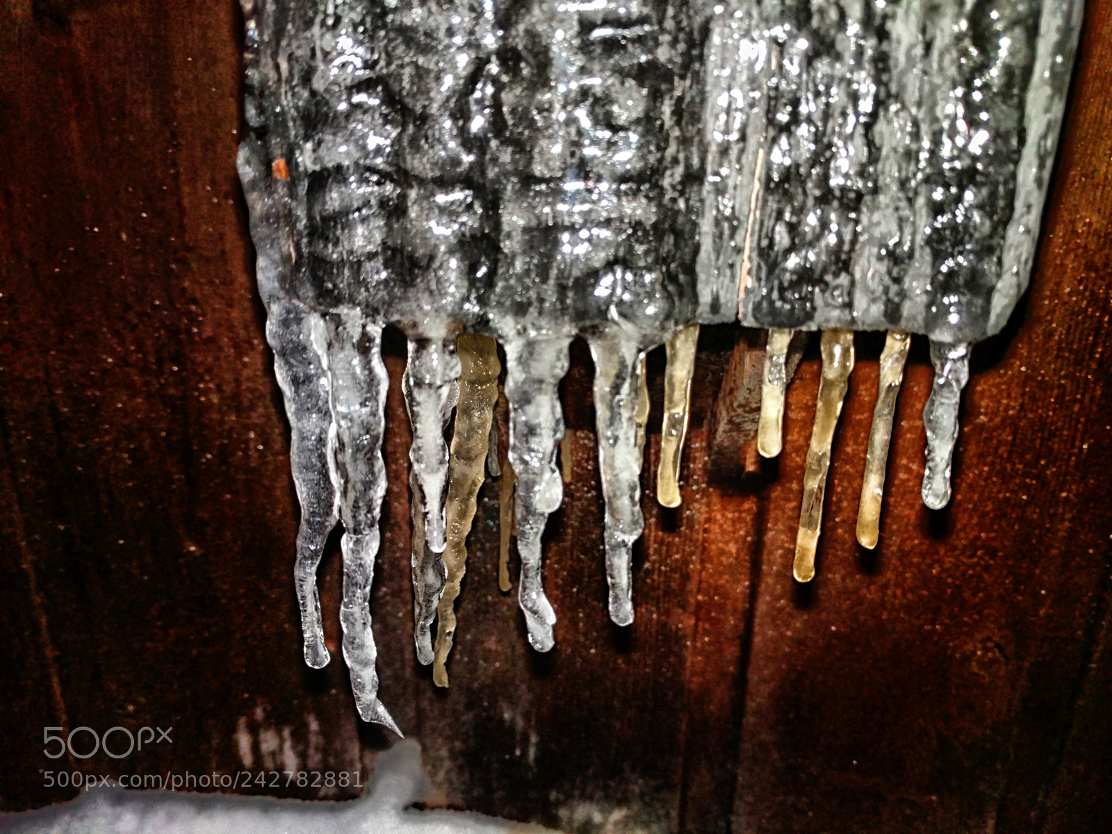 Google Pixel XL sample photo. Frozen water spout photography