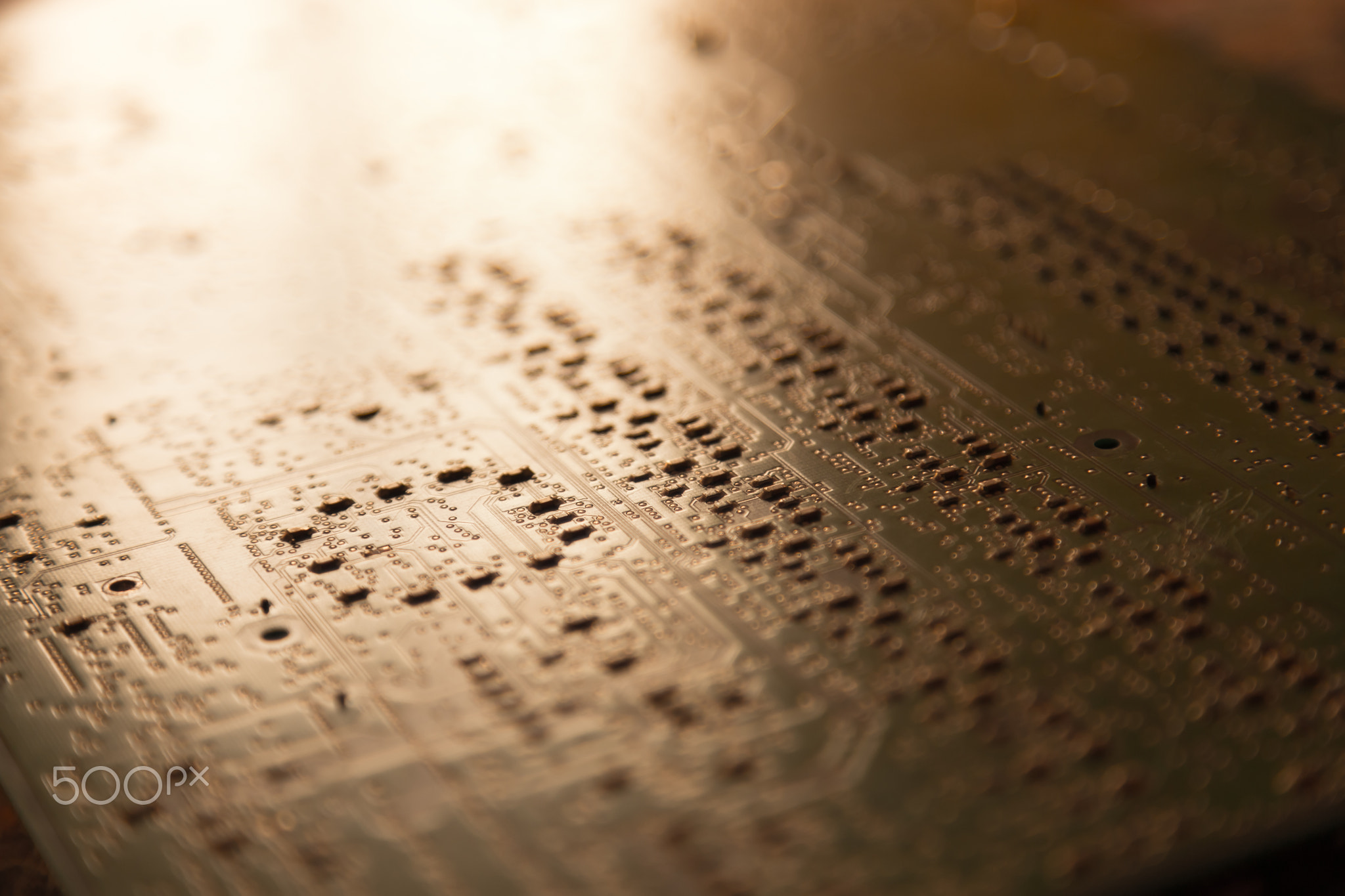 Close up of electronic circuit board.