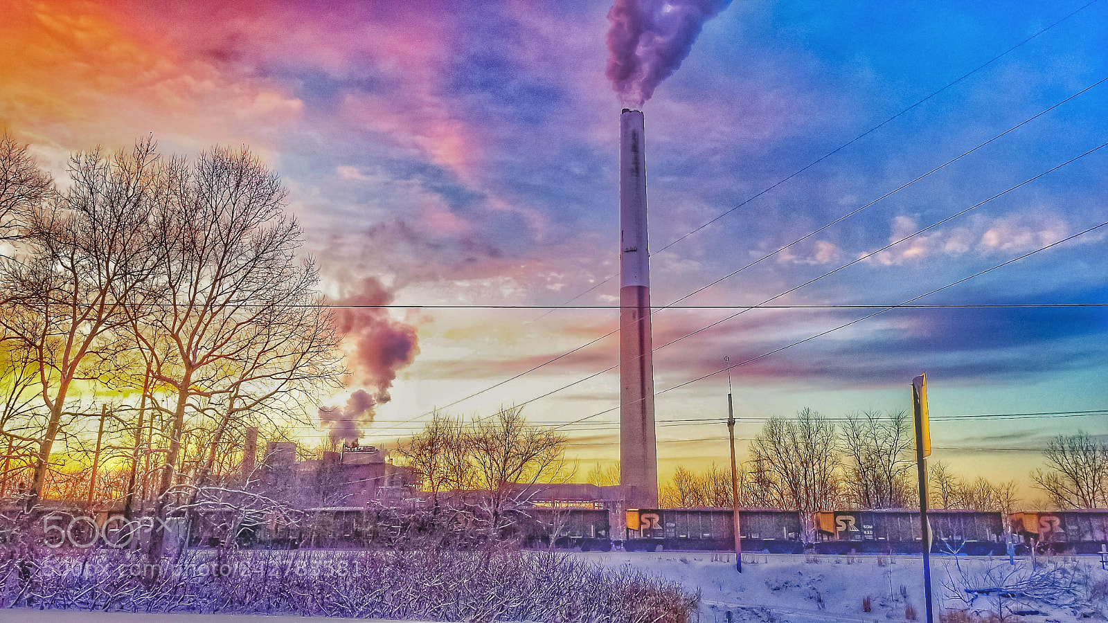 Samsung Galaxy S8+ sample photo. Sunet smoke photography