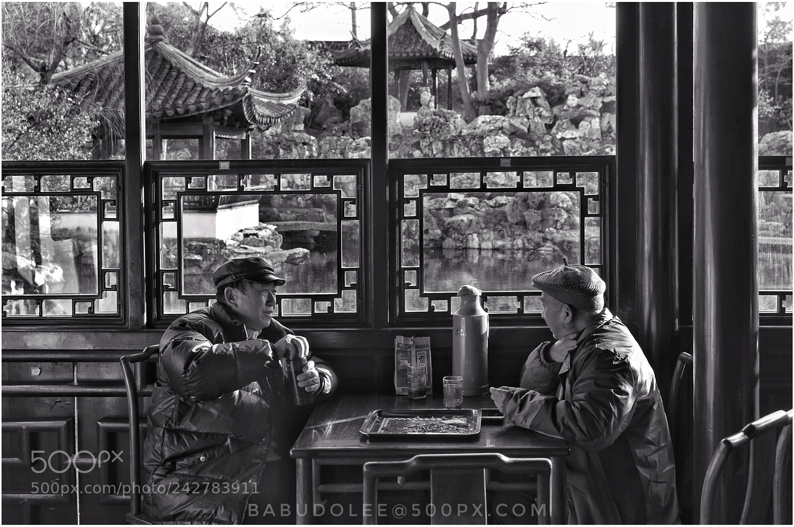 Sony a7 sample photo. Tea house in garden photography