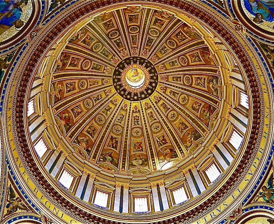 Nikon D700 sample photo. Vatican dome, rome photography