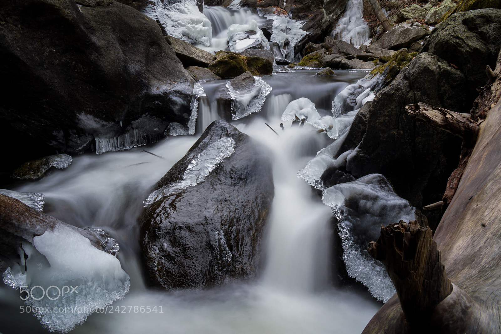 Sony a6300 sample photo. Icy waterfall photography