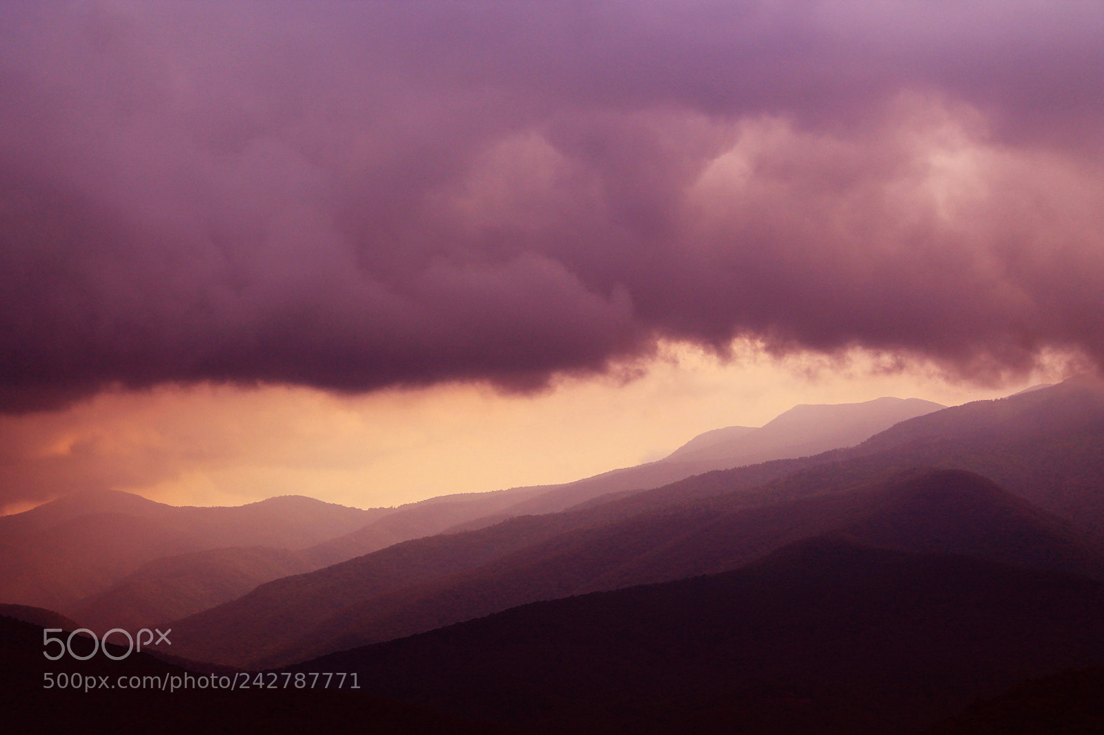 Canon EOS 1100D (EOS Rebel T3 / EOS Kiss X50) sample photo. Violet thunderstorm photography