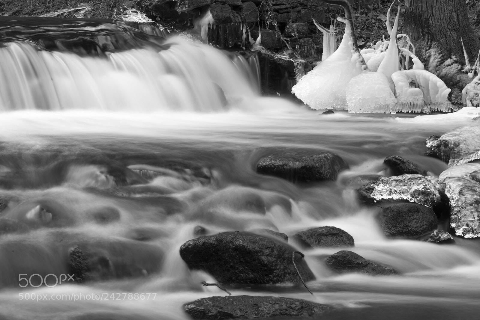 Pentax K-1 sample photo. Waterfall and spray ice photography