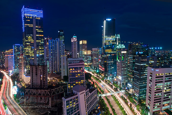 Sony a7R III sample photo. Jakarta at night photography