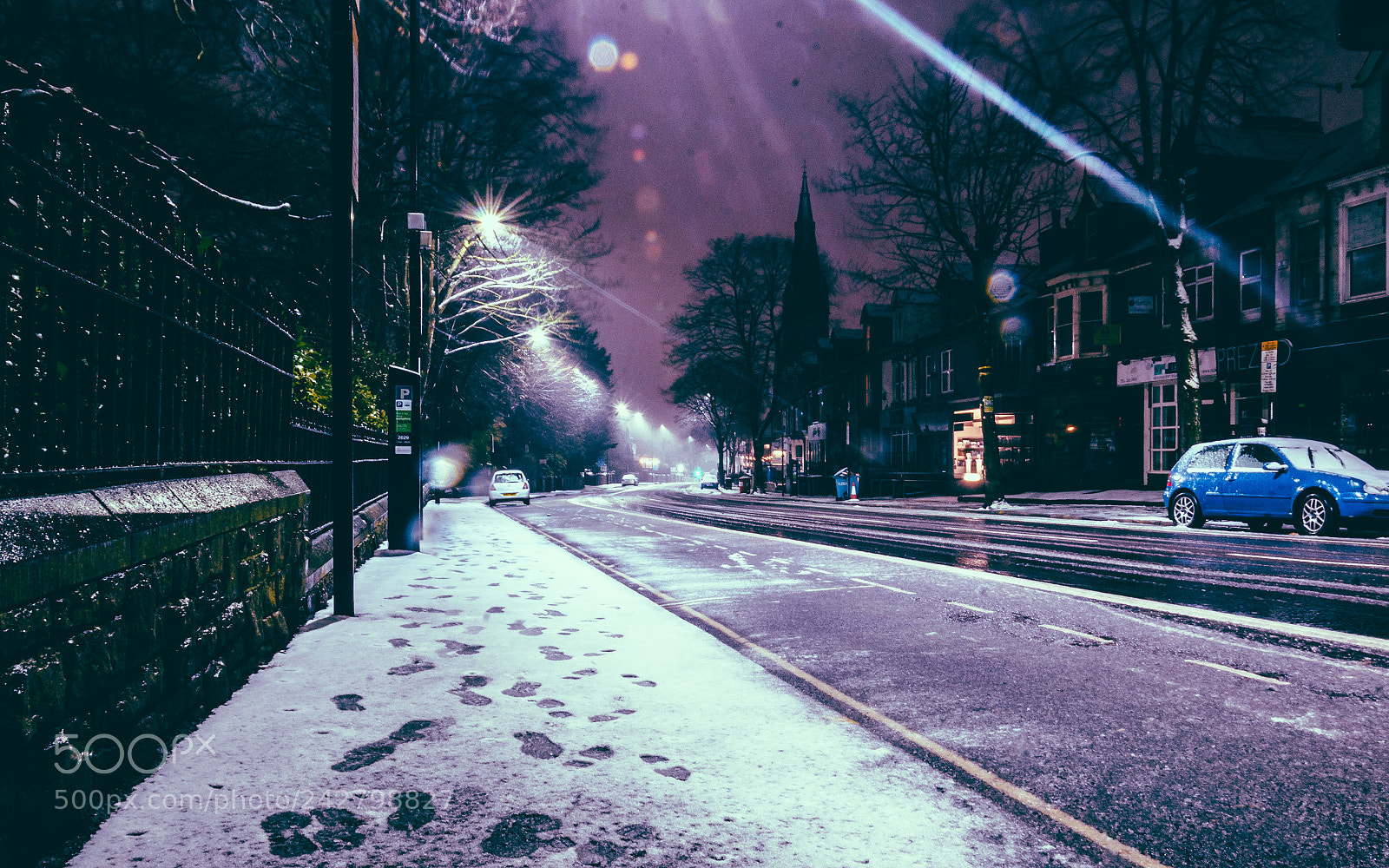 Nikon D7000 sample photo. Midnight snowfall on ecclesall photography