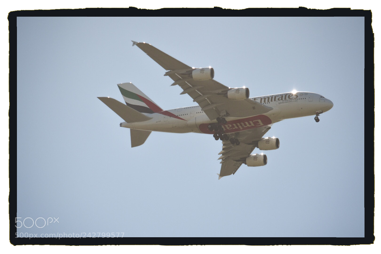 Nikon D5500 sample photo. Emirates ek412. airbus a380 photography