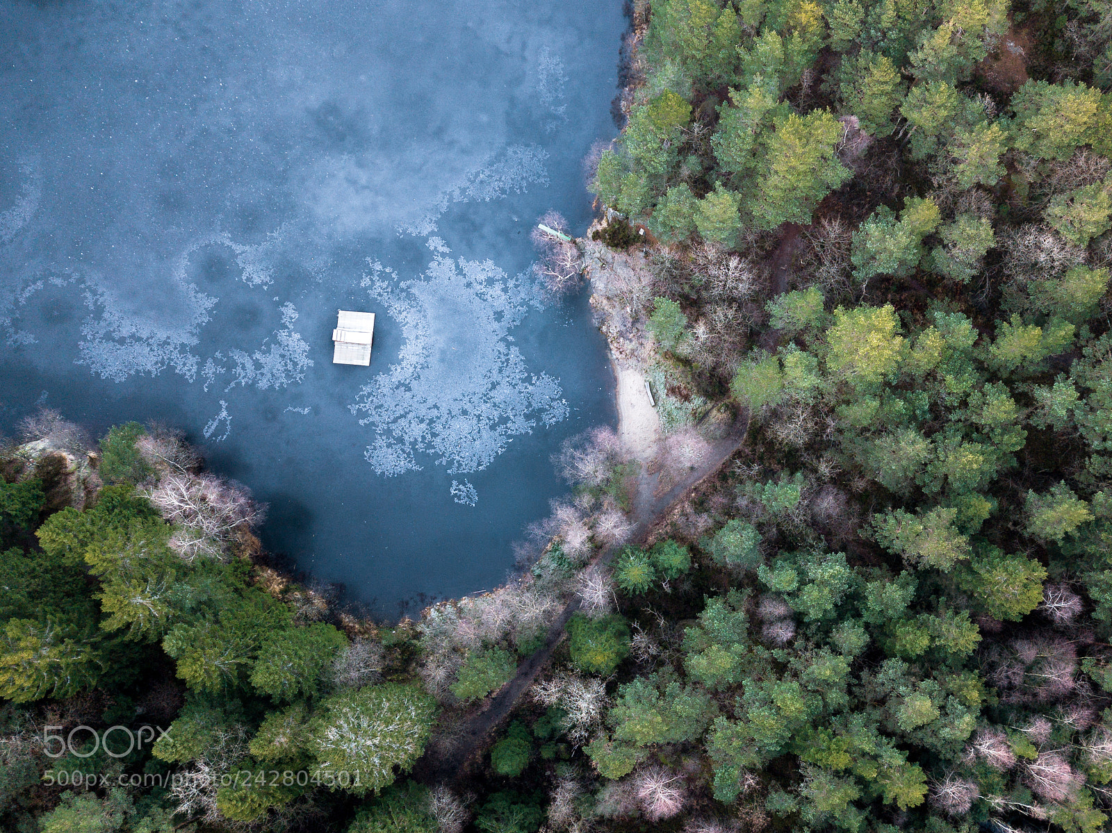 DJI FC220 sample photo. Frozen lake photography