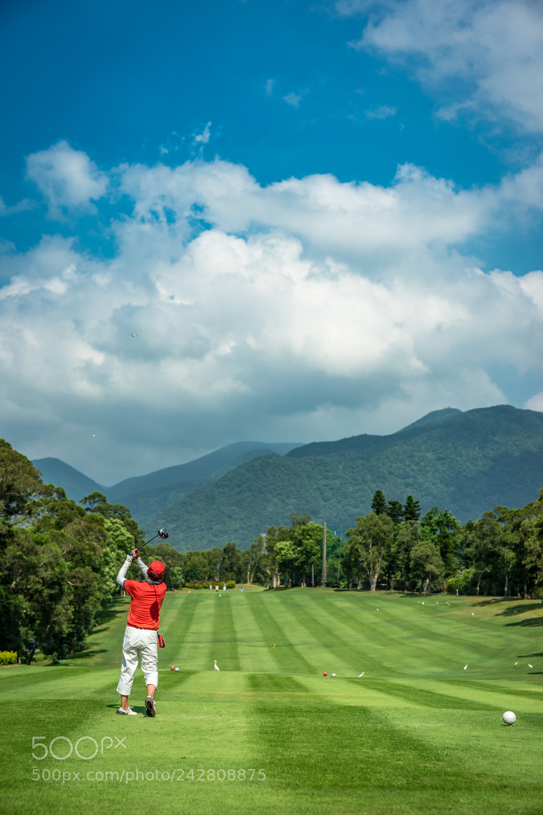 Sony a7 II sample photo. Golfer swinging in golf photography